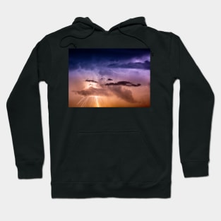 Cloudscape with thunder bolt Hoodie